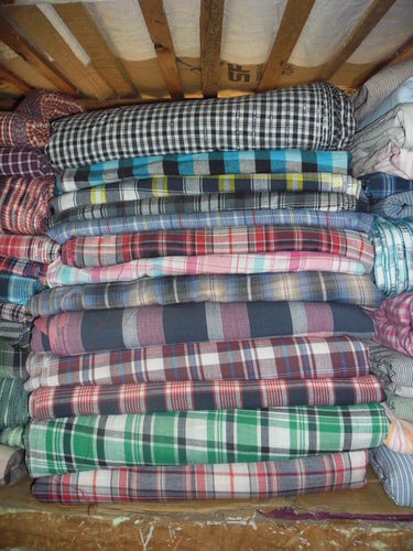 Cotton Weaved Checked Fabric