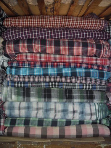 Cotton Weaved Checked Fabric