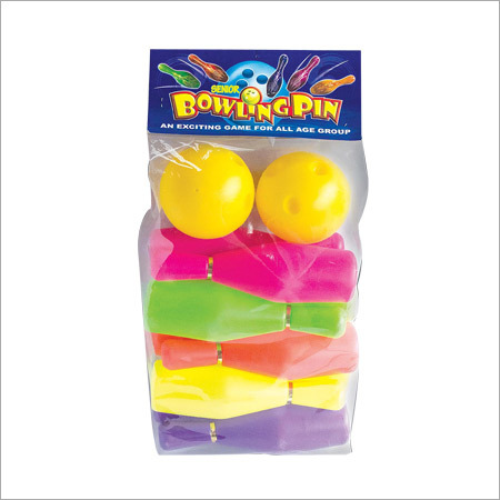 Bowling Pin Senior - Plastic Small Yellow, 6 Pins | Durable Smooth Finish, Non-Toxic Kids Play Set