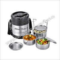 Steel Lunch Box With Silver Container
