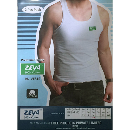 White Mens Vests