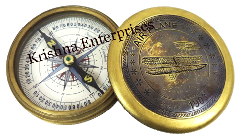 AIRPLANE Antique Compass