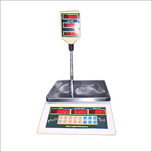 Price Computing Scale - Stainless Steel, 300x350 mm Pan, 15/30 Kg Capacity, 1/2 Gm Accuracy | Accurate Weighing, Price Computation, LCD Display, User Friendly