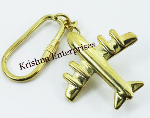 Brass Aeroplane Key Chain