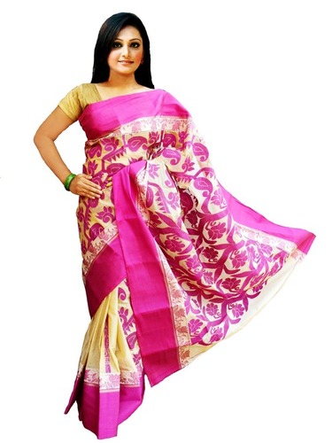 Handloom Pure Maha Par Tussar Saree