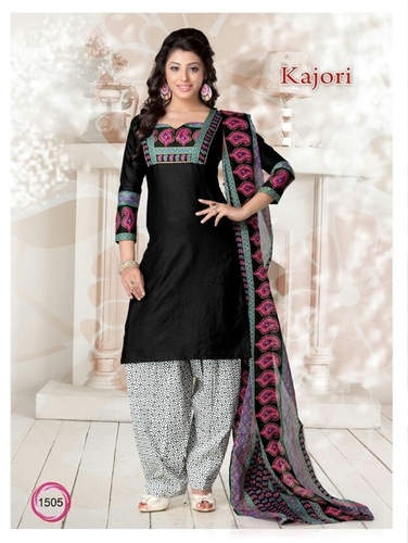 Black New Cotton Dress Materials