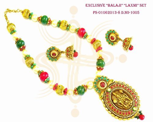 Exclusive Balaji and Laxmi Pendant Set