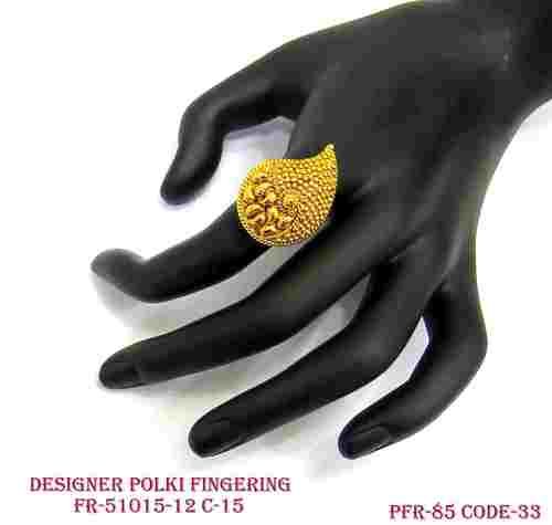 Antique designer Polki Finger Ring