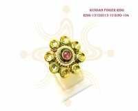 Simple Flower Kundan Ring