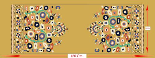Stoles - Silk, 70x20 Inches, Multicolor | Elegant Design, Soft Texture, Floral Jacquard Pattern