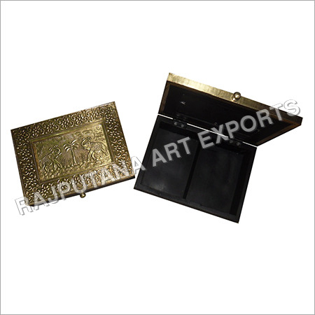 Wood Brass Jewellery Box