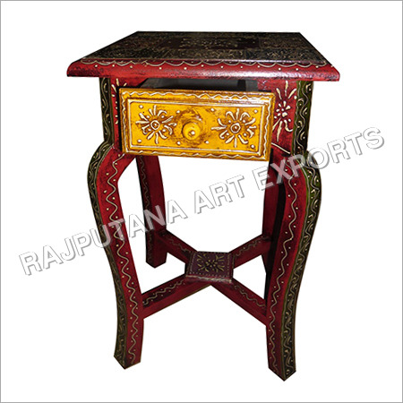 Wood Painted Stool