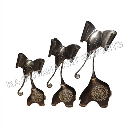 Iron Painted Ganesh Statue