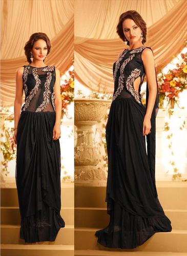 Elegent Black Net Gown