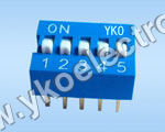 5 Way Piano Type Dip Switch