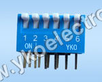 6 Way Slide Type Dip Switch