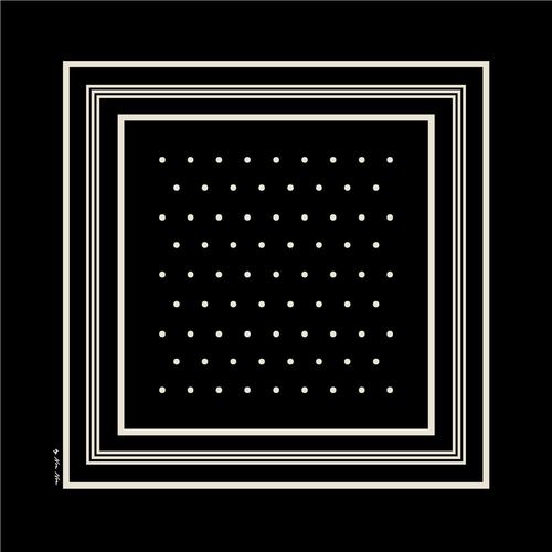 Scarves - Silk 50x50cm Black | Soft Texture, Stylish Dotted Pattern, Comfortable Feel