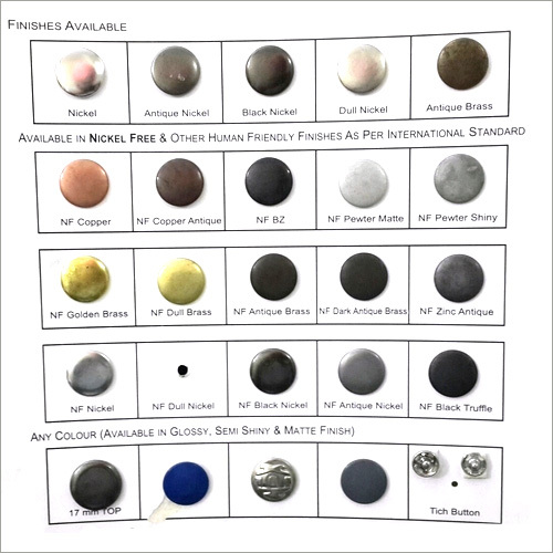 Snap Button Shade Card