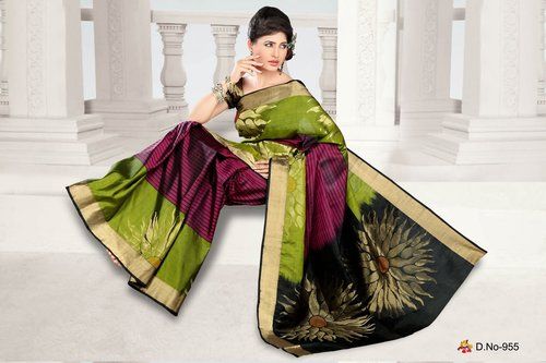 Green Fancy Border Silk Sarees - D 955