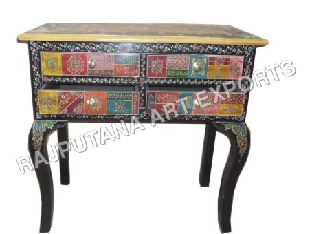 Wood Painted 4 Drawer Study Table