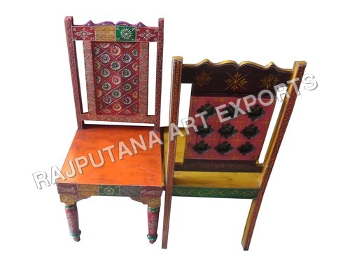 Wood Painted Carving Chair