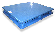 4-Way Euro Pallet - Plastic, 1200x800 mm, Blue | Durable Design, Stable Base, Load Capacity 1500kg