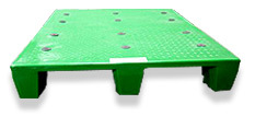 4-Way Non-Reversible Pallet - Plastic, 1200x1000 mm, Green | Durable, Reusable, Stackable, Lightweight, Load Capacity 1000 kg