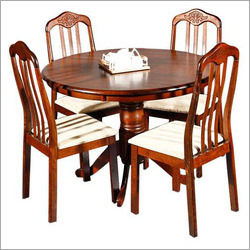 Wooden Round Dining Table Set