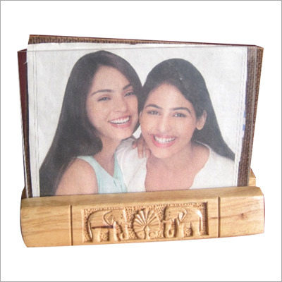 Carved Wooden Photo Stand