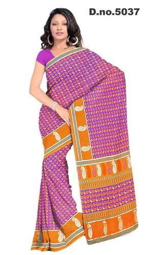 Pink Designer Printed Saree