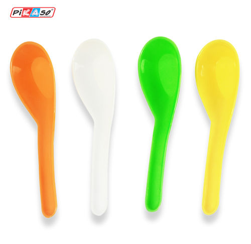 White-orange-yellow-green Soup Spoon (6 Pc Set)