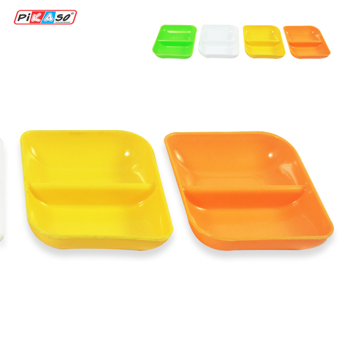 White-Orange-Yellow-Green Sauce Tray