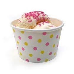 Vanilla Ice Cream - Paper, 12 oz, Round 4 Inch Diameter, White | Natural Ingredients, Creamy Texture, Low Fat, Vegan Friendly
