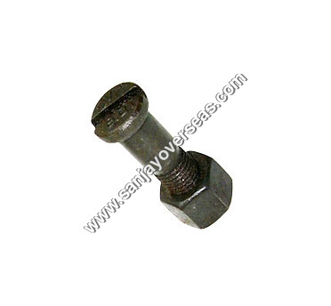 Crown Wheel Bolt and Nut - Steel, M12 Thread Size, 50mm Length | Durable, Corrosion Resistant, High Strength, Precise Fit, Easy Installation