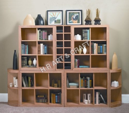 Solid Wood Bookshelf - Unique Touch Design, Ideal For Home And Office Use