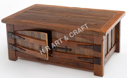 Wooden Coffee Table - Reclaimed Wood, 36x24x18 Inches | Rustic Style, Durable, Ample Storage, Easy Assembly