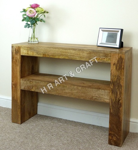 Traditional Solid Wood Console Table No Assembly Required