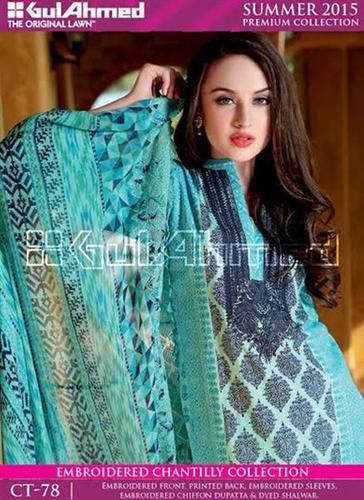 Gul Ahmed - Cotton Teal Suit | Hand Embroidery, Elegant Design, Comfortable Fit, Stylish Embroidery, Vibrant Colors, Perfect Stitching
