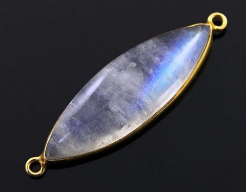 Natural Moonstone Gemstone Connectors Weight: 10-15 Grams (G)