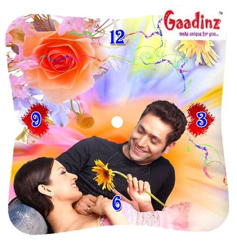 Personalized Wooden Photo Wall Clock