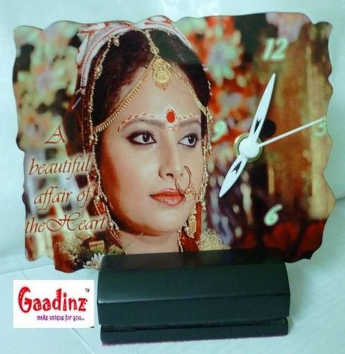 Personalized Wooden Photo Table Clock