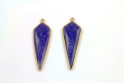 Lapis Fine Gemstone Connector Weight: 6-15 Grams (G)