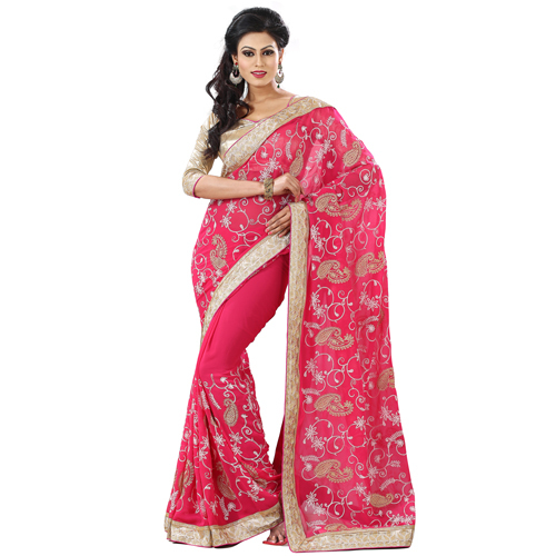 EMBROIDERED SAREE,ALL OVER WORK SAREE,,BORERED SAREE
