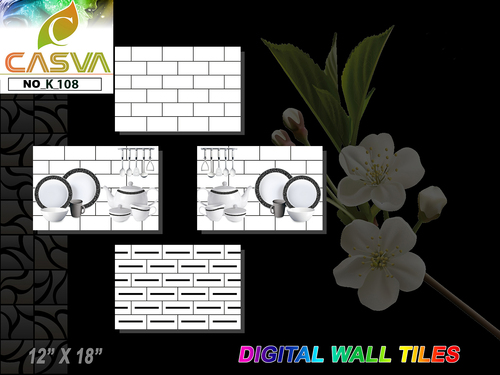 Glossy Series Ceramic Wall Tiles - Ceramic 12x18, 12x24 Inches | HD Digital Printing, Durable, Stylish Design