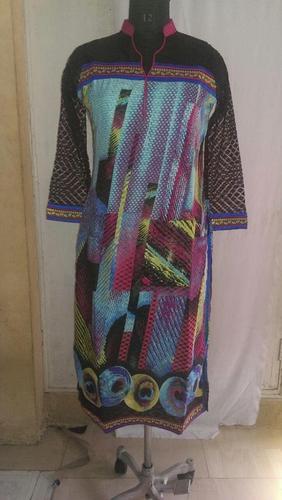 ladies designer printed kurti