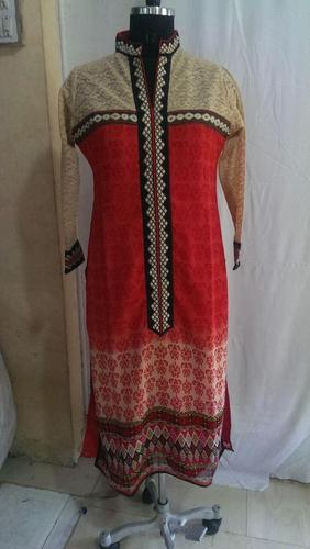 ladies designer printed kurti