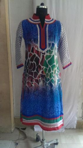 ladies designer printed kurti