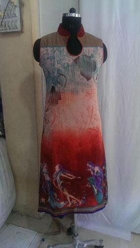 ladies designer printed kurti