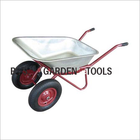 Galvanized Double Wheel Barrow