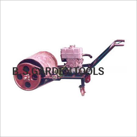 Power Operated Garden Roller - Steel, 500-800 mm Diameter, Red | Petrol Engine, Rust Resistant, Durable Design